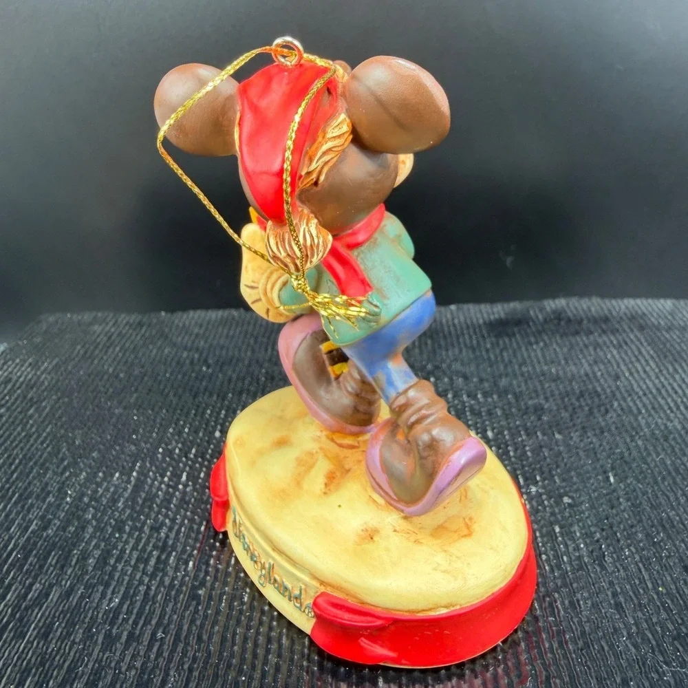 Disney Mickey Mouse Hometown Holidays Disneyland Figurine Ornament Vintage NoBox